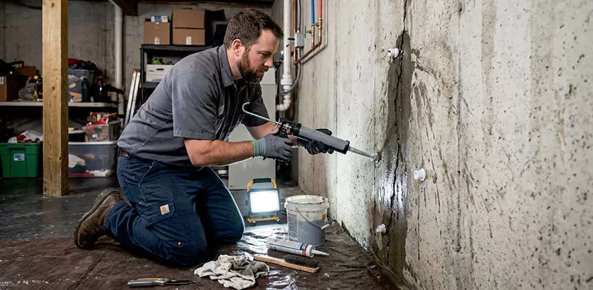 Basement Leak Repair From Inside in Rialto